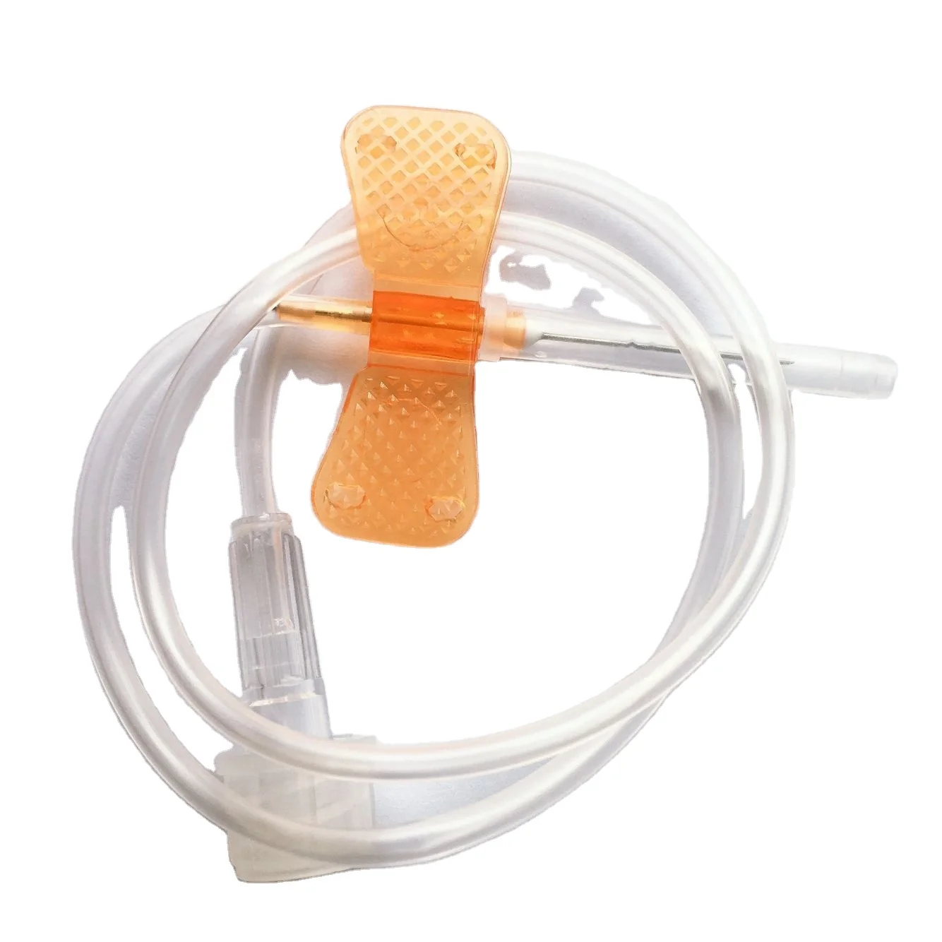 Disposable scalp vein set butterfly winged iv administration double wing infusion needle manufacturer 25G gauge 27 luer slip