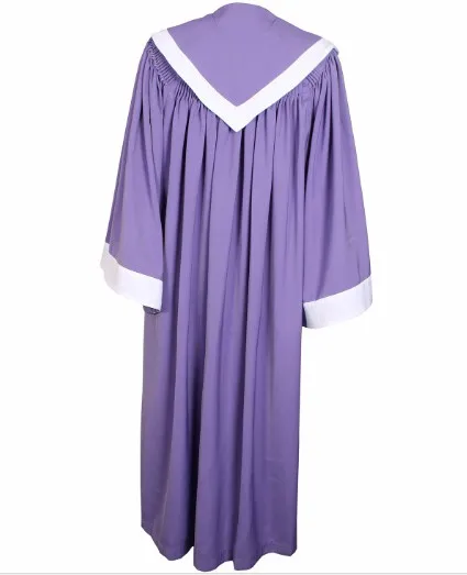 Высокое качество Фиолетовый v-образный хор платья для католических хоров