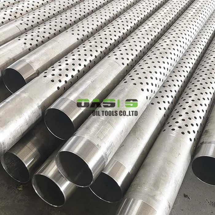ASTM A312 AISI 304/316 Stainless Steel API Perforated Drainage Well Casing Pipe with BTC Thread