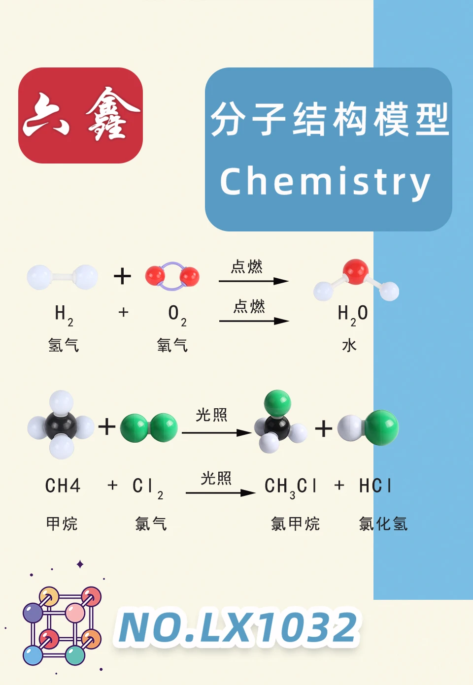  Advantageous price LX1032 junior high school chemistry molecular structure model set