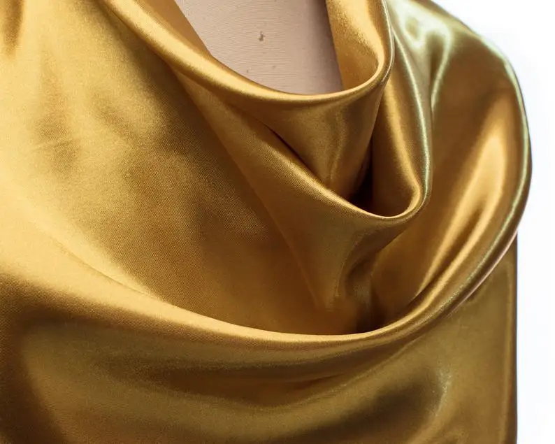 100% Pure  Silk  OEKO-TEX Certified Gold Silk Luxury Scarf