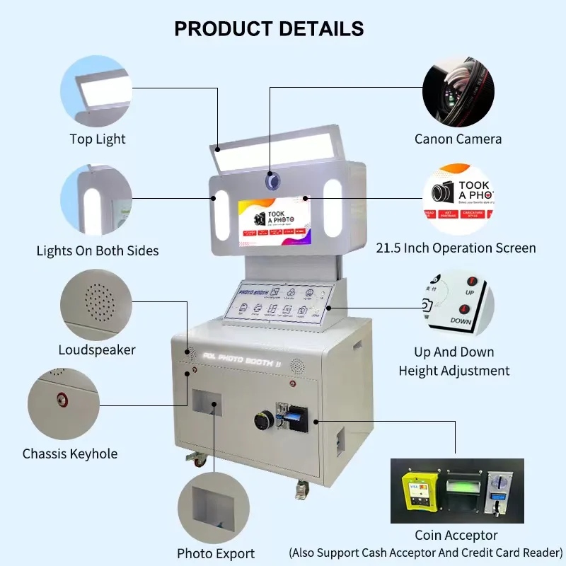 Professional custom digital photobooth sale cabine self service photobooth shoot photo booth digital mirror photo booth