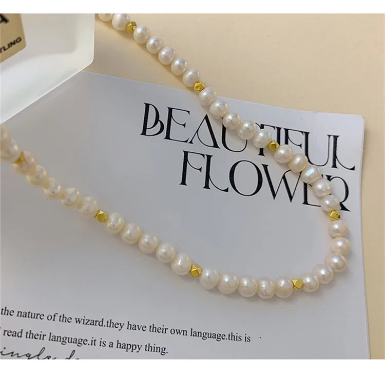 SP High Quality New French Style Baroque Pearl Necklace Women S925 Sterling Silver Natural Pearl Necklace