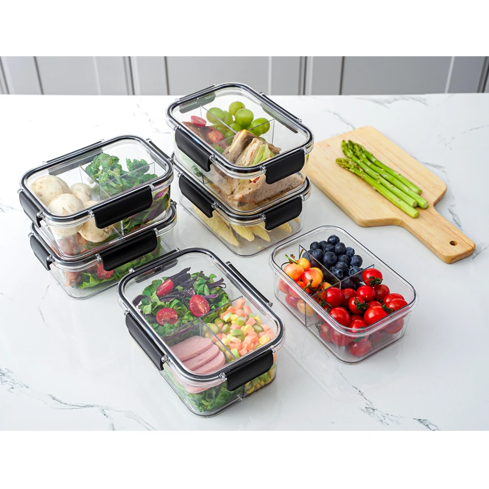 Take Away Container Microwave Plastic Food Box Refrigerator Compartments Bento Box Lunch