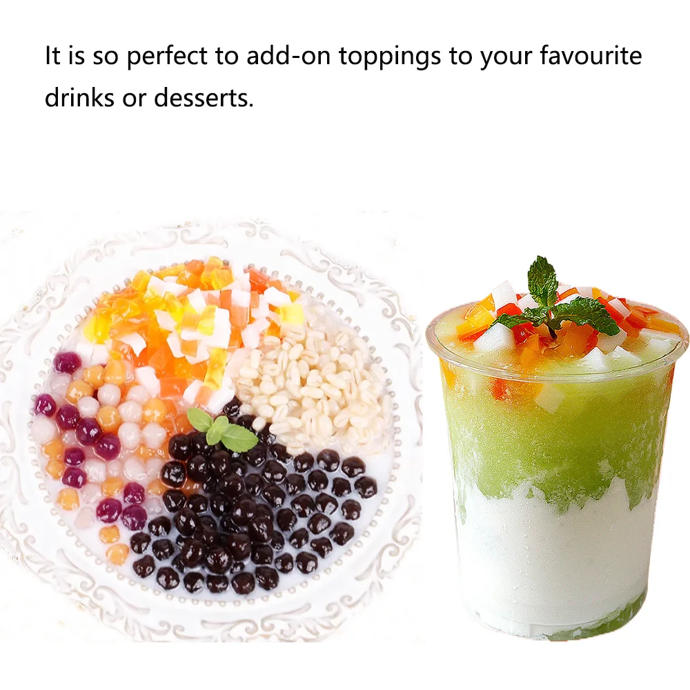 Colorful Coconut Jelly For Beverage Drink  Dessert Bubble Tea  2.5kg Bubble Tea Ingredients Coconut Jelly Milk Tea Raw Material