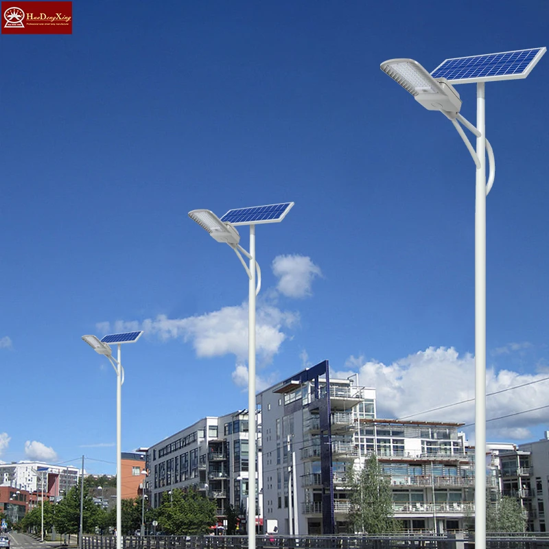 Monocrystalline LED Solar Street Light 30W-150W All-in-One Reflector Aluminum for Outdoor & Garden DC Power Supply