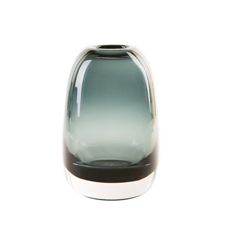  Fashion Wholesale Good quality Home Decoration Round Europe Flower Bottle Nordic Glass