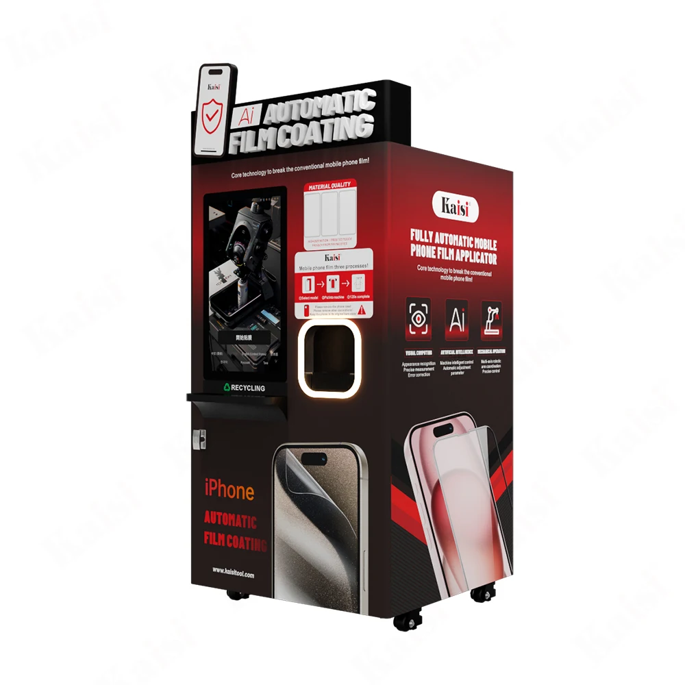 Kaisi Fully Guangzhou Automatic pink Self Digital Vending Machine Euro Tempered Film