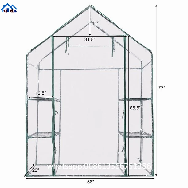 Cheap And Light Easily Assembled Metal Frame Plastic Small Mini Greenhouse For Garden Balcony Herbs