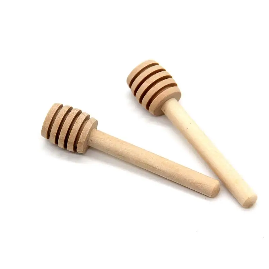 Home Gifts Wholesale Beech Creative Dippers Lemon Bee Coffee Tea Stirring Mini Wooden Handle Stick Honey Spoon