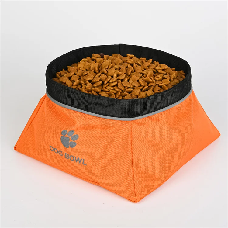 Collapsible Waterproof Dog Food Bowl Luxury Dog Water Bowl for Small Medium Large Dogs Portable Pet Hiking Accessories