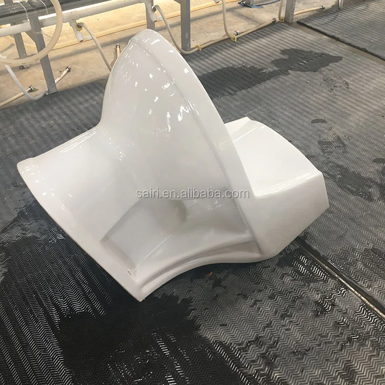 SAIRI Elongated Front 1-Piece Toilet, 3,8 L/6 L, White washdown bathroom toilet seat for UAE Middle East market