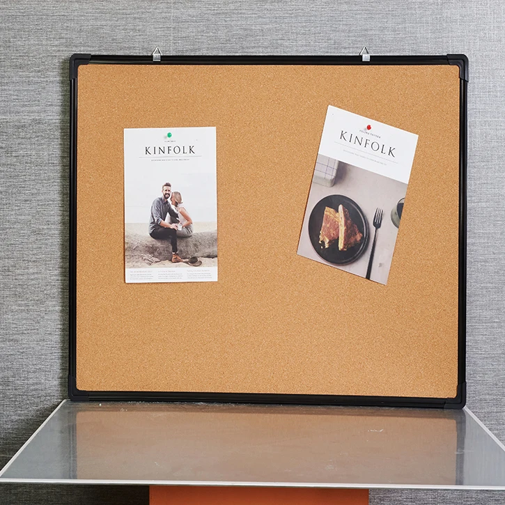 Semi soft yellow multi-size wood board school cork board