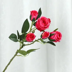 Hot Selling Nordic Home Living Room Decoration Flower Ornaments  Real Touch Artificial Rose Flowers