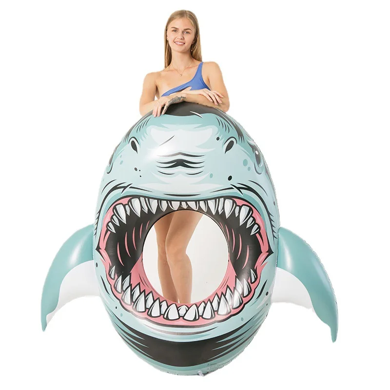 Hot Selling Summer Pvc Inflatable Pool Floats Tube Floater Water Mattress Bed Shark Swimming Ring For Adults Pool Toys Party