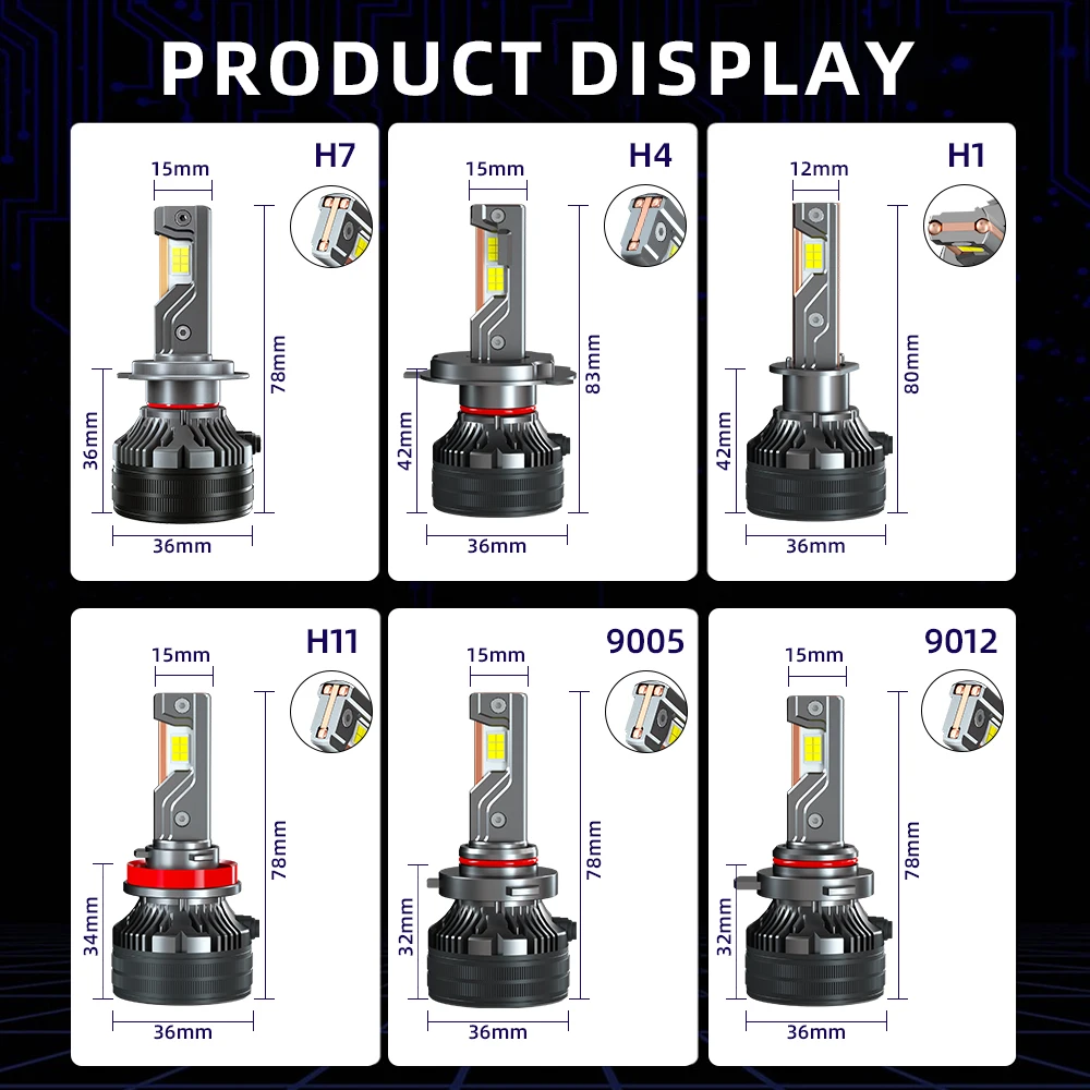 Bull Vision P7Q 200W 31000lm super bright auto lamp H4 led headlight bulb H7 H11 9005 led headlights for car accessories