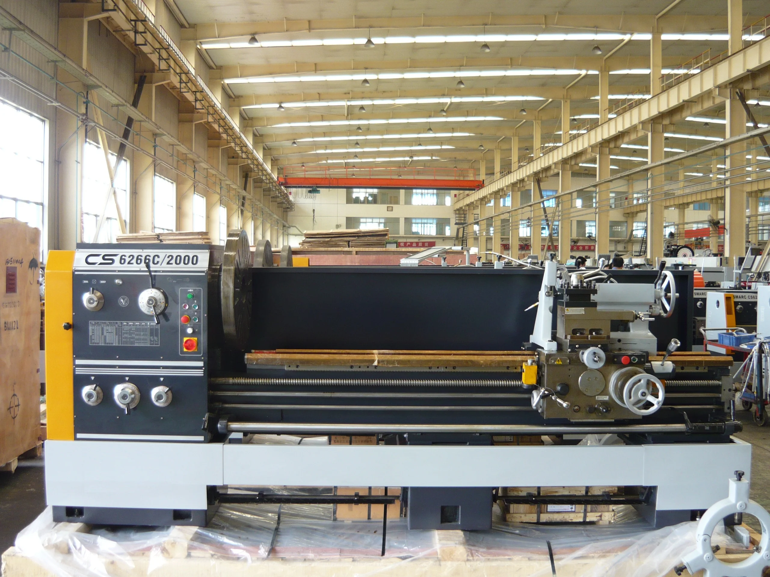 manual lathe CS6266Cx2000 big spindle bore 105mm China lathe machine with CE standard