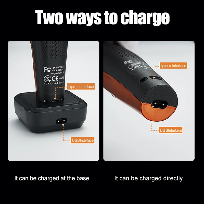 Suttik N-7778 Man Rechargeable Professional Hair Clippers Set With Charging Base Professional Barber For Beard Trimmer Bald Head