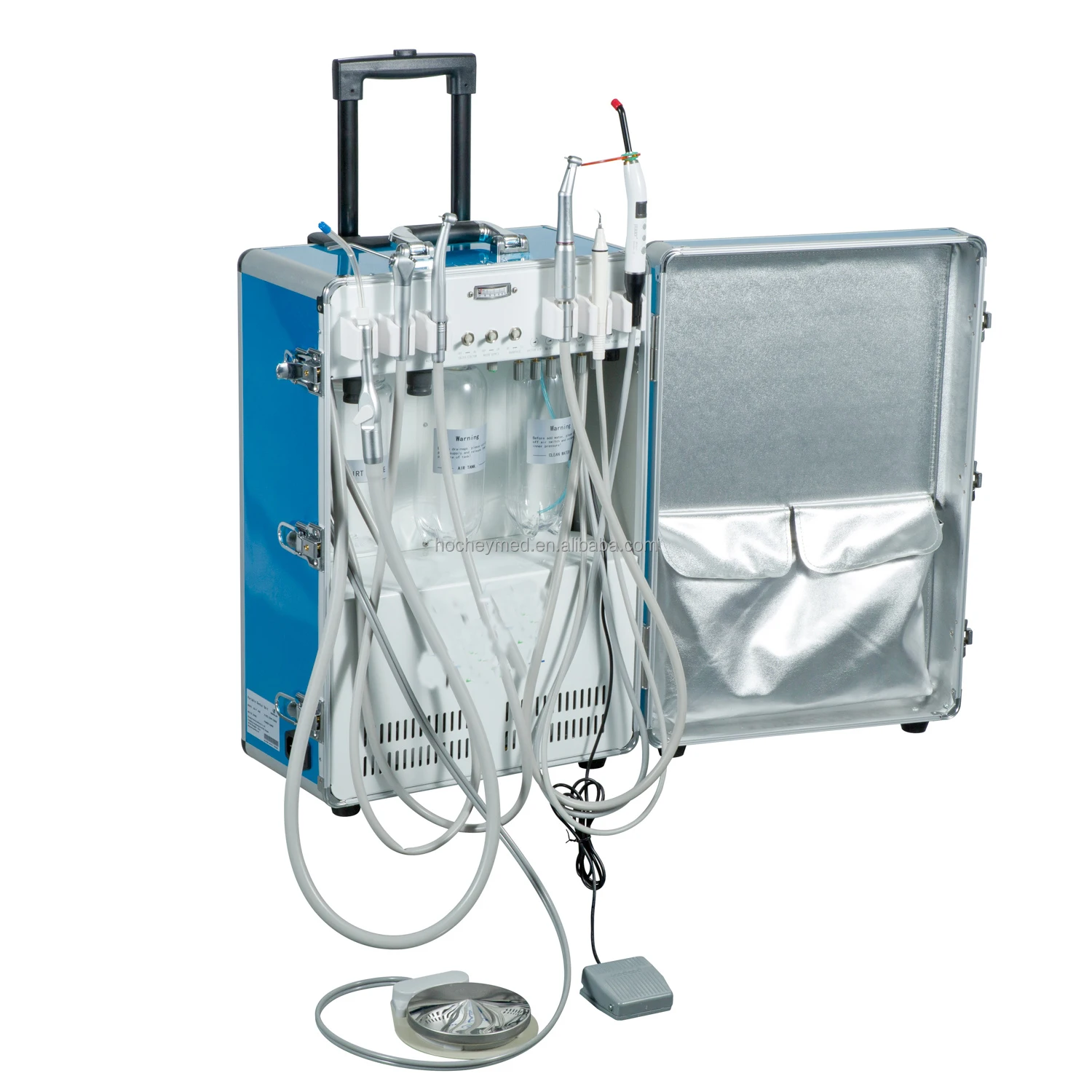 Hochey medical wholesale hot-sale  Portable Mobile Dental Unit Cart Dental Turbine Unit With Air Compressor