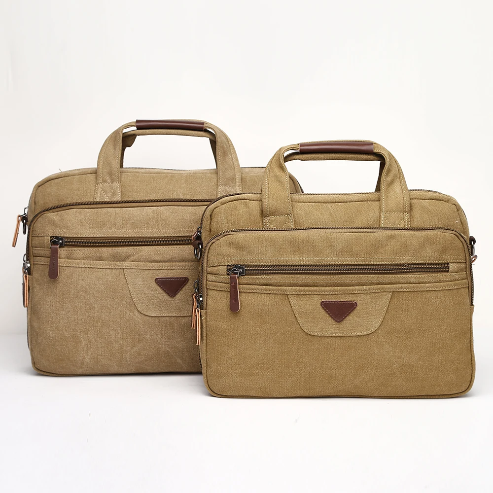 ZUOLUNDUO bags briefcases shoulder mens canvas messenger bag canvas laptop handbags business briefcase