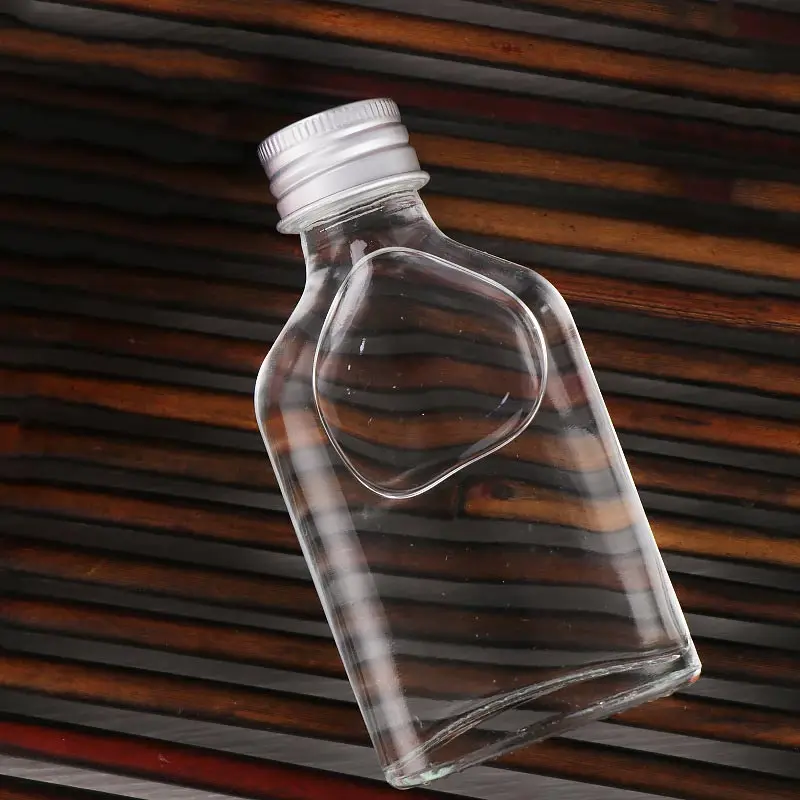 50ml 100ml 200ml 250ml 350ml 500ml Flat Empty Clear Liquor Wine Glass Bottle for Whisky, Rum, Tequila, Vodka, Liquor, Wine