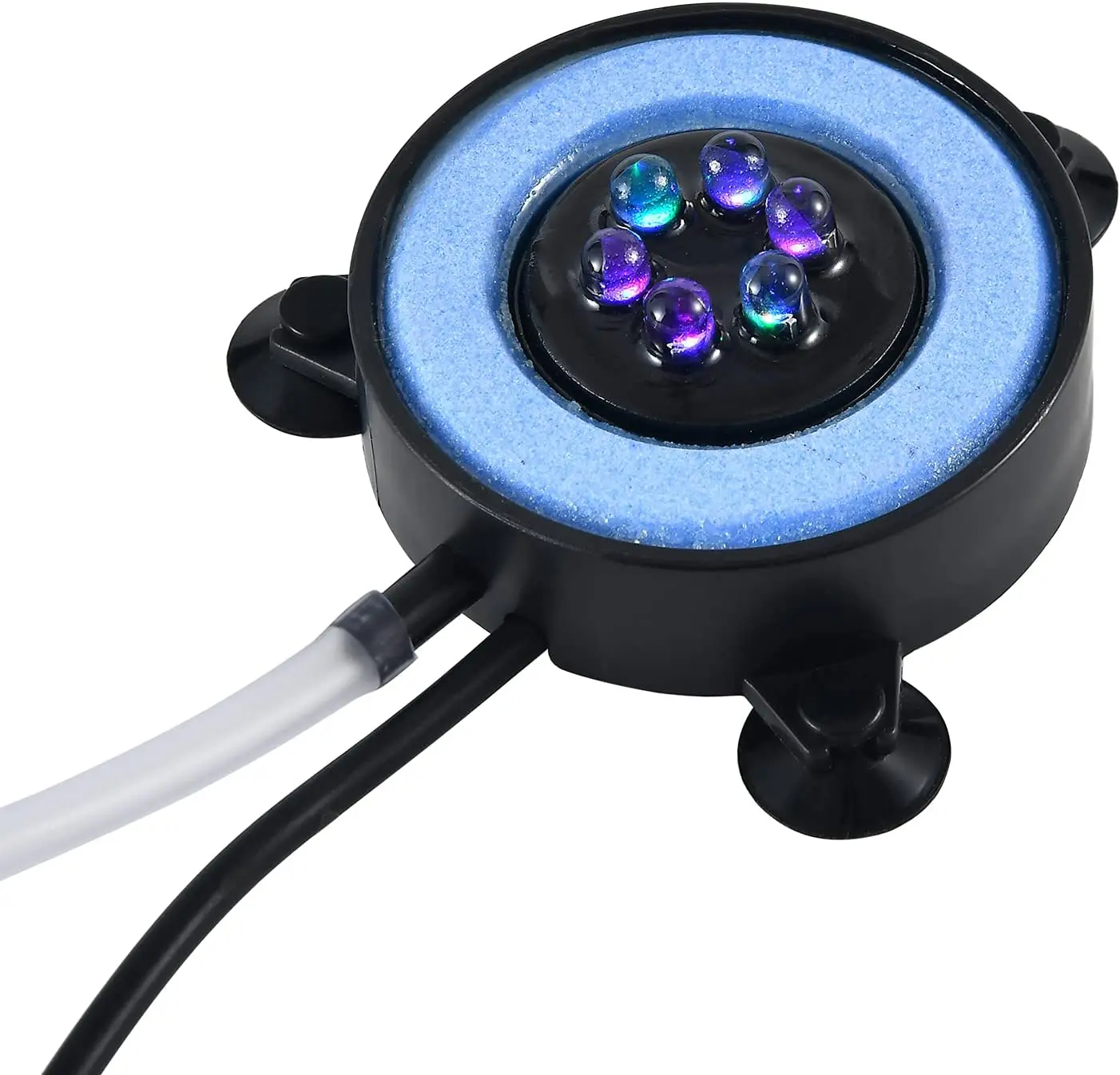Gako Aquatic Air Bubble Stone,12V 0.5A 1W Cost-effective Air Stone Bubble Light, Oxygen Added Underwater LED Light Air Bubble