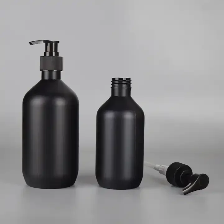 Customized Reusable 300ml 500ml Plastic Pump Dispenser Bottle For Lotion Shampoo Body Wash Liquid Soap
