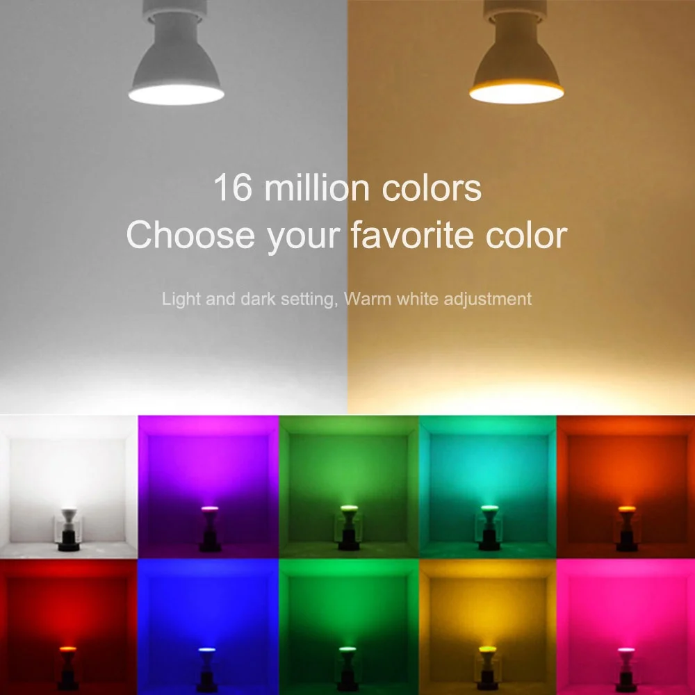 2024 Best 5W RGBCW Tuya Smart WiFi Bulb Support APP Group Control For Home Smart PST-WFGU10