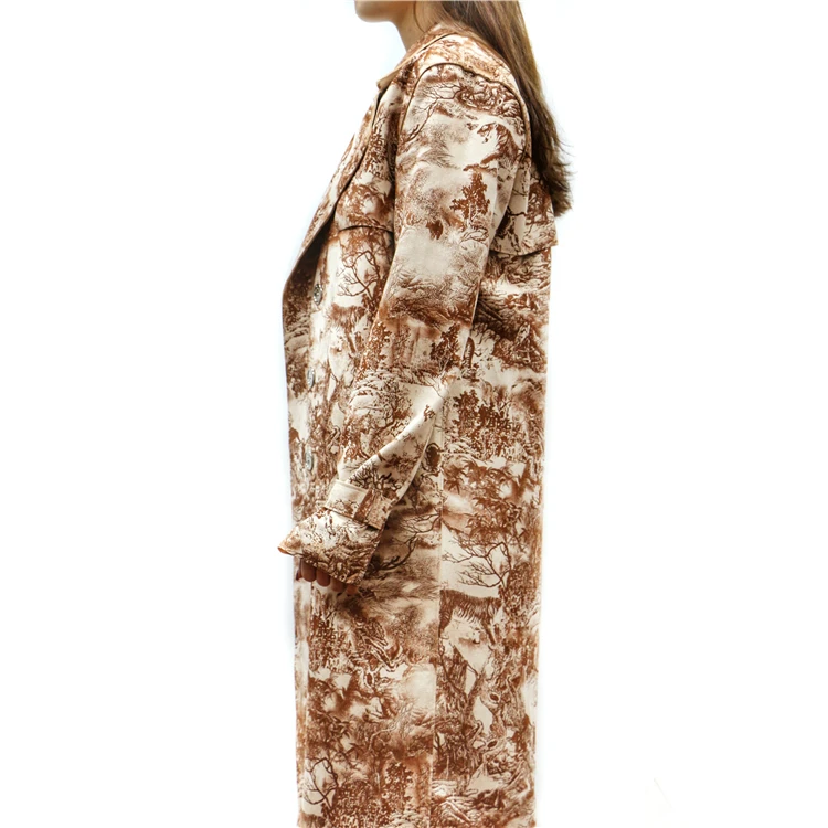 Новые продукты 2021 модное пальто с принтом 90% Polyester10 % спандекс Подводное замши рисунком «Тигр» из полиэфира