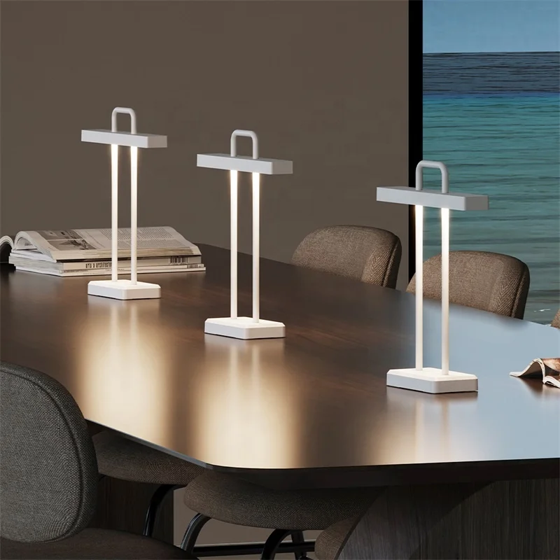 The Fine Quality Rustic Aluminium Alloy Desk Touch Control  Rechargeable Study Table Lamp