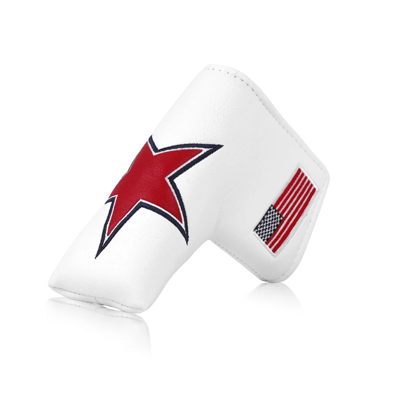 Cute Cartoon Embroidery/Printing Golf Club Covers Durable Leather Golf Putter Covers Custom Golf Headcovers