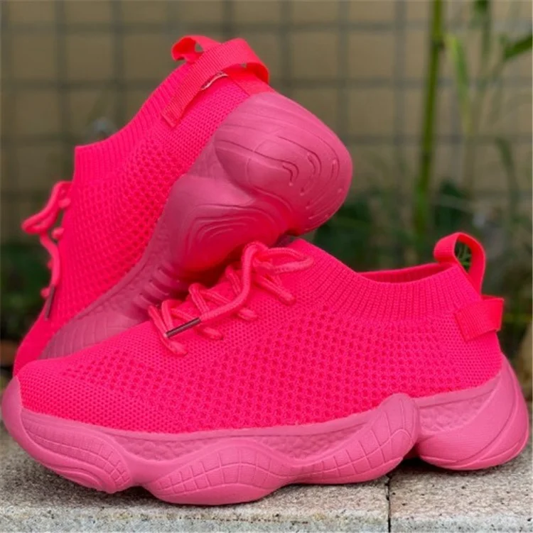 
2021 Women Low Cut Upper Lace Up Closed Round Toe Casual Running Sneakers Wedge Heel Thick Bottom Shoes 