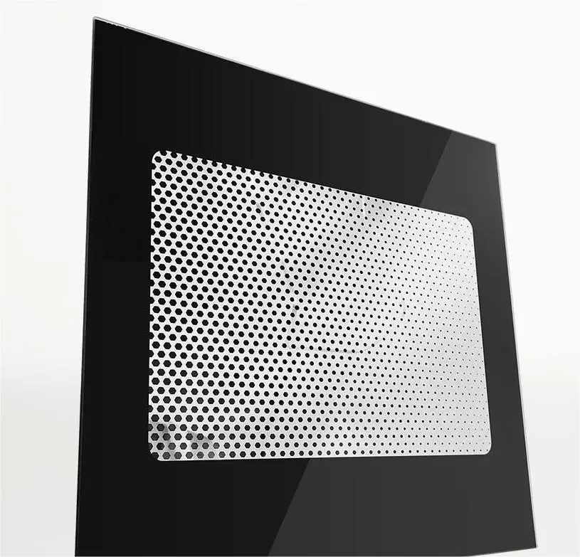 Heat resistant silk screen printed paint custom cut tempered glass for pizza microwave oven outer door with display window