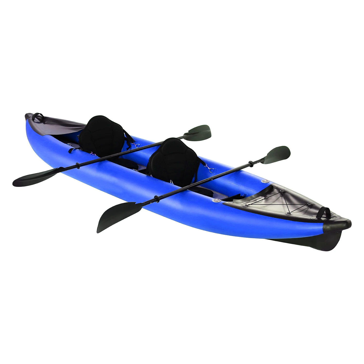 Histar High Quality 4.2m Blue Rowing Boat PVC Tube with Drop Stitch Floor 2 Person Inflatable Double Seater Fishing Tandem Kayak