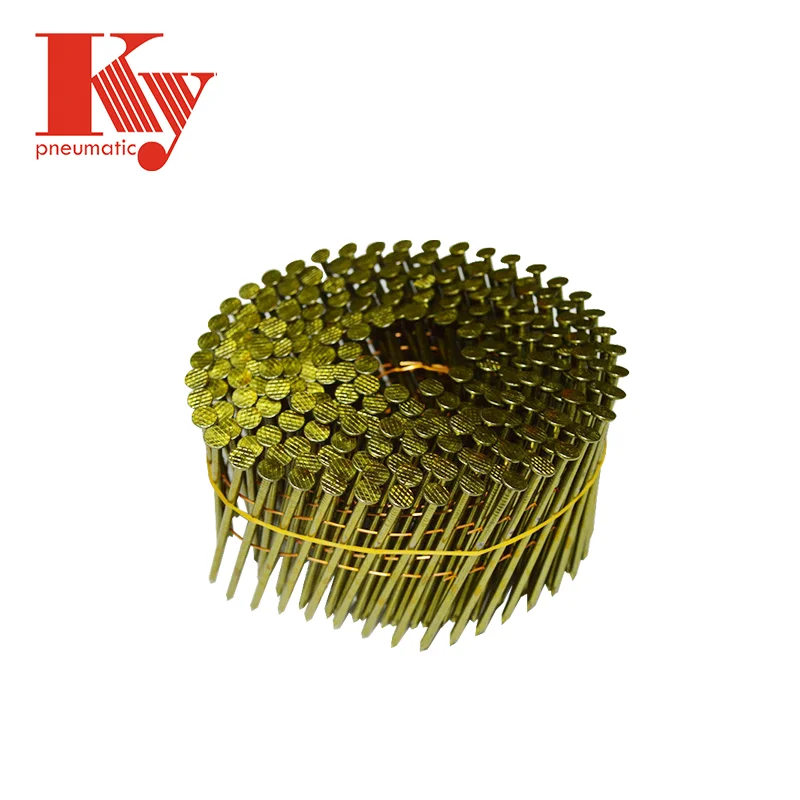 Coating 15 Degree KY Clavos Screw Smooth Shank Coil Nail Pallets Wire Nail 2.1mm * 50mm