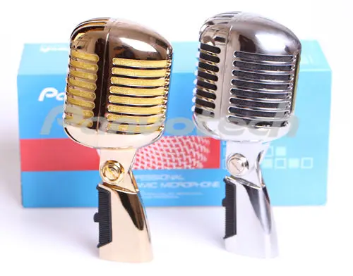 Panvotech hot product wholesale plated die casting ktv mic vintage karaoke microphone for party