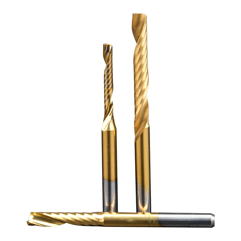 HUHAO с покрытием спиральная высокоскоростная фреза из нержавеющей стали твердосплавные фрезы ЧПУ 3632