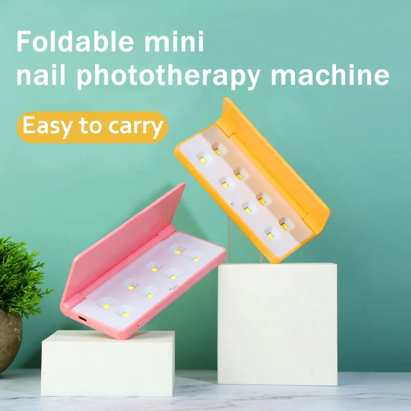 Mini Foldable Nail Art Phototherapy Machine UV Baking Lamp with Two Modes Intelligent Baking Glue Does Not Harm Hands or Eyes