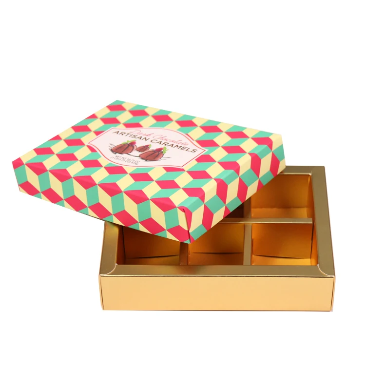 Custom Logo New Design Deluxe Luxury Food Packaging Gift Wrapping Candy Dessert Sweet Chocolate Truffle Box