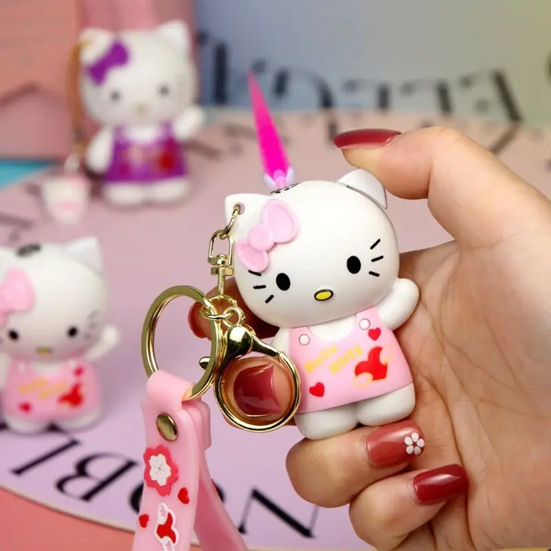 3d-зажигалка Hello Kitty мультяшная кукла газовая зажигалка с красным пламенем ветрозащитная Зажигалка для