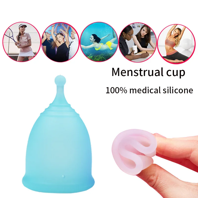 Menstrual Cup Reusable Collapsible Female Period Medical Silicone Eco-friendly Menstrual Cups