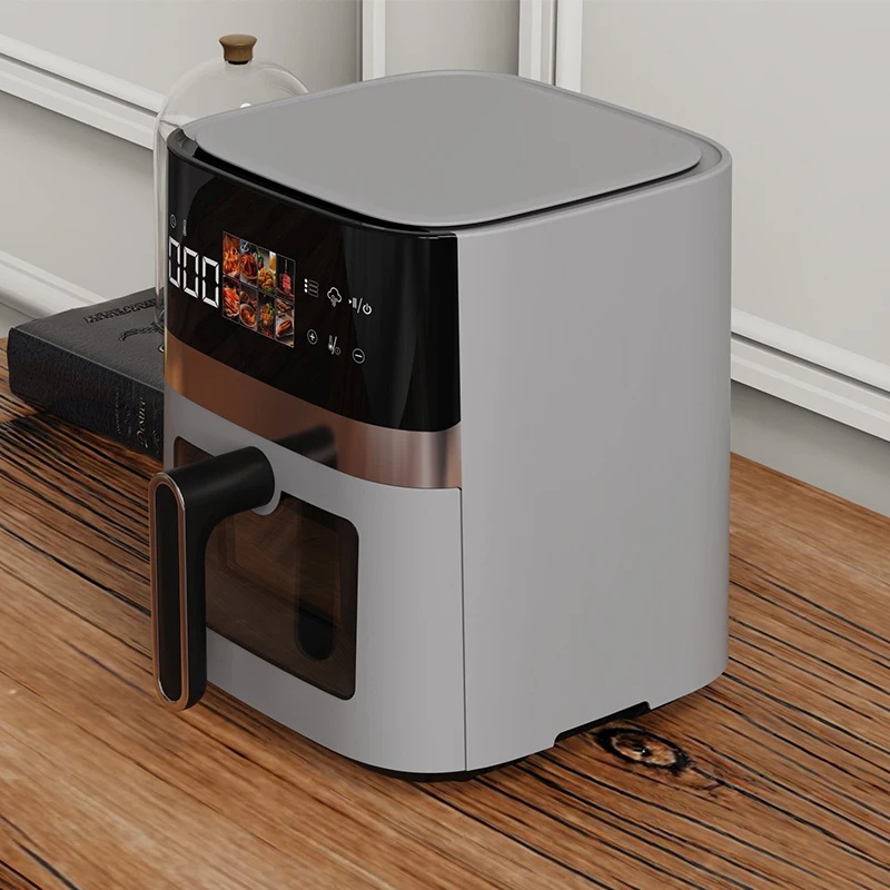 Home Kitchen Multi Function Automatic Intelligent Oil Free Square Electric Touch Screen Digital Visible Smart Air Fryer