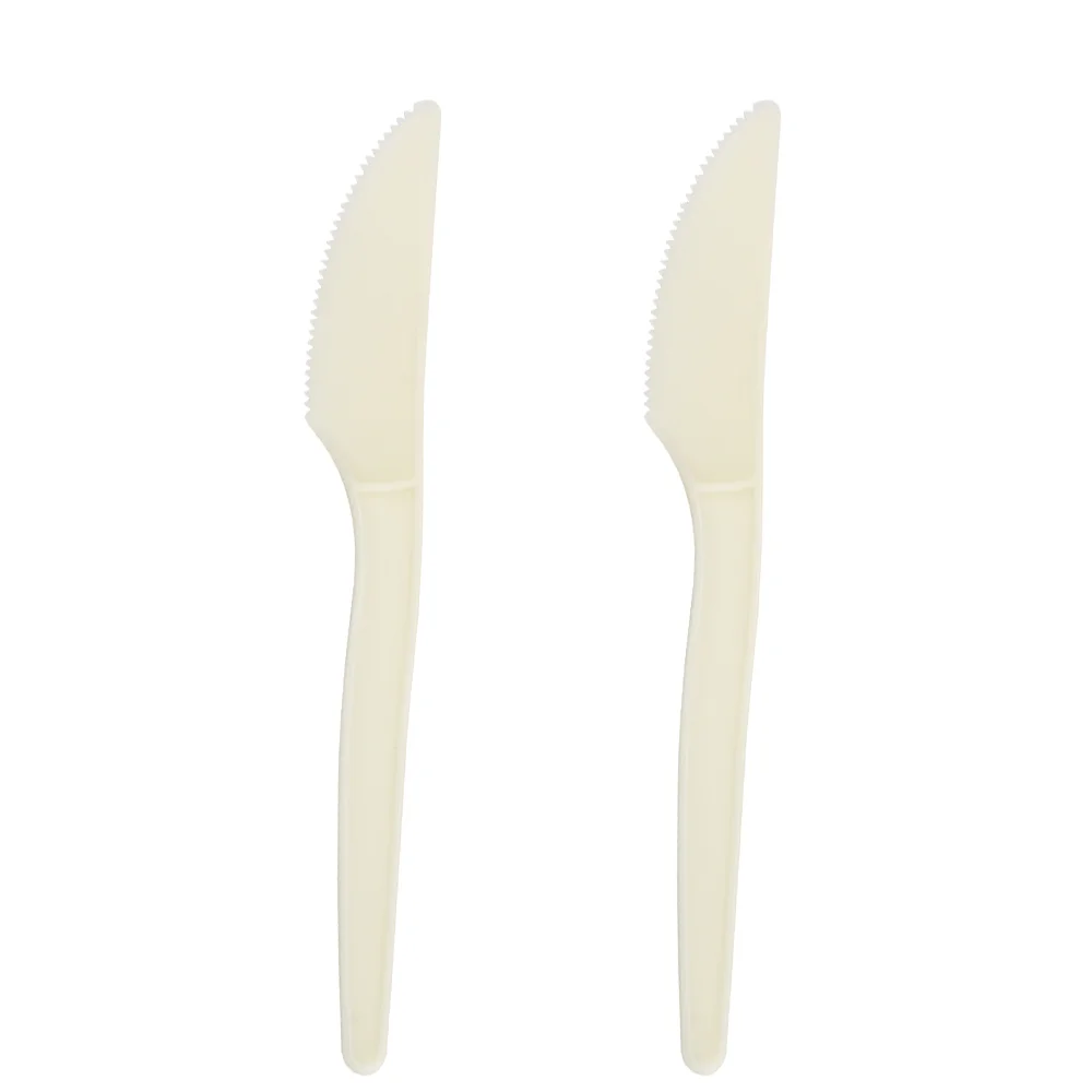 Factory Cornstarch Disposable Fork High Quality Plant-based Cutlery Plastic Cutlery 17cm Fork Knife Spoon