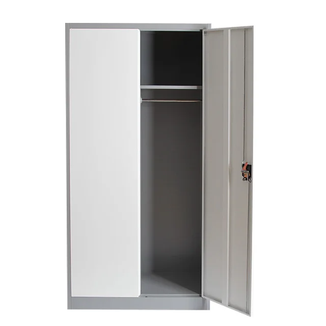2 door cheap price clothing wardrobe second hand steel cupboards metal metalcese storage cabinet for clothes