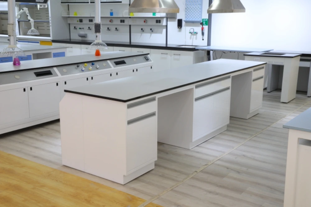 Customized Phenolic Resin worktop Microbiology Laboratory Tables Lab Island Bench