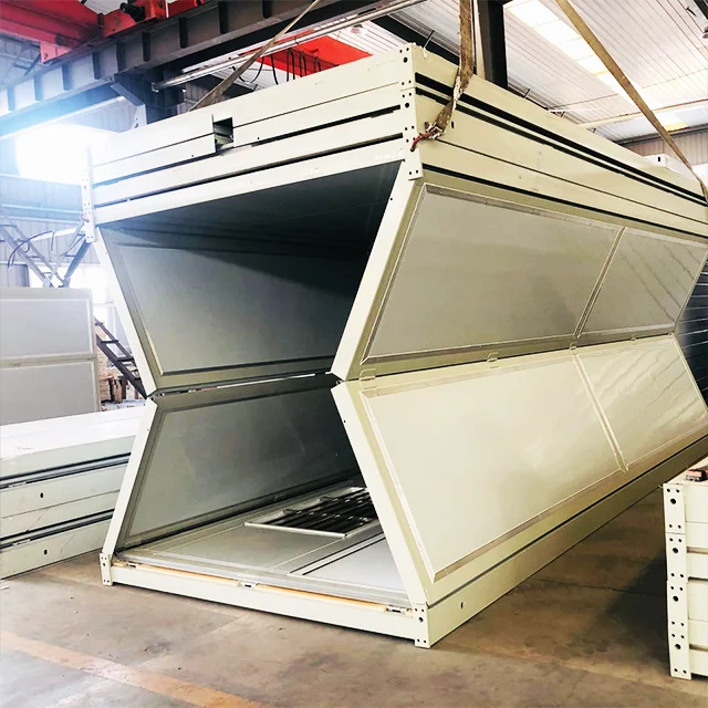 Prefabricated portable folding modules mobile containers office affordable residential folding house