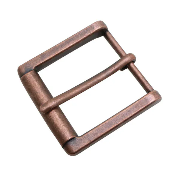 Antique Copper Fashionable 35mm Zinc Alloy Belt Buckle  Customized Logo Multi-Color Unreal Roller Pin for Jeans Leather Bags