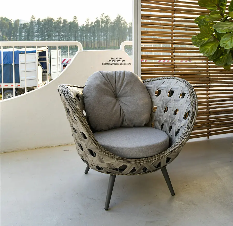  hot selling new design luxury outdoor rattan leisure lounge chair sofa furniture for patio balcony