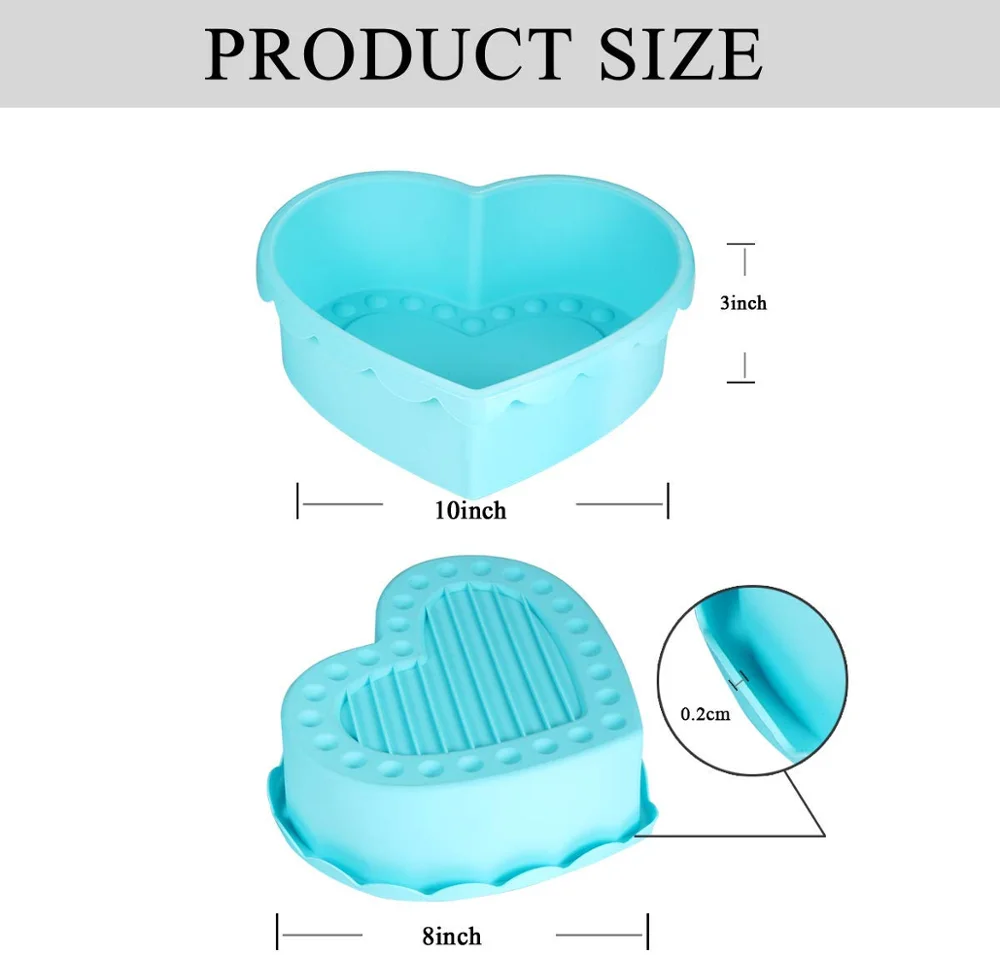 Loving Heart Diy Dessert Mold Western Baking Silicone Cake Mold Kitchen Baking Food Grade Silicone Cake Pan