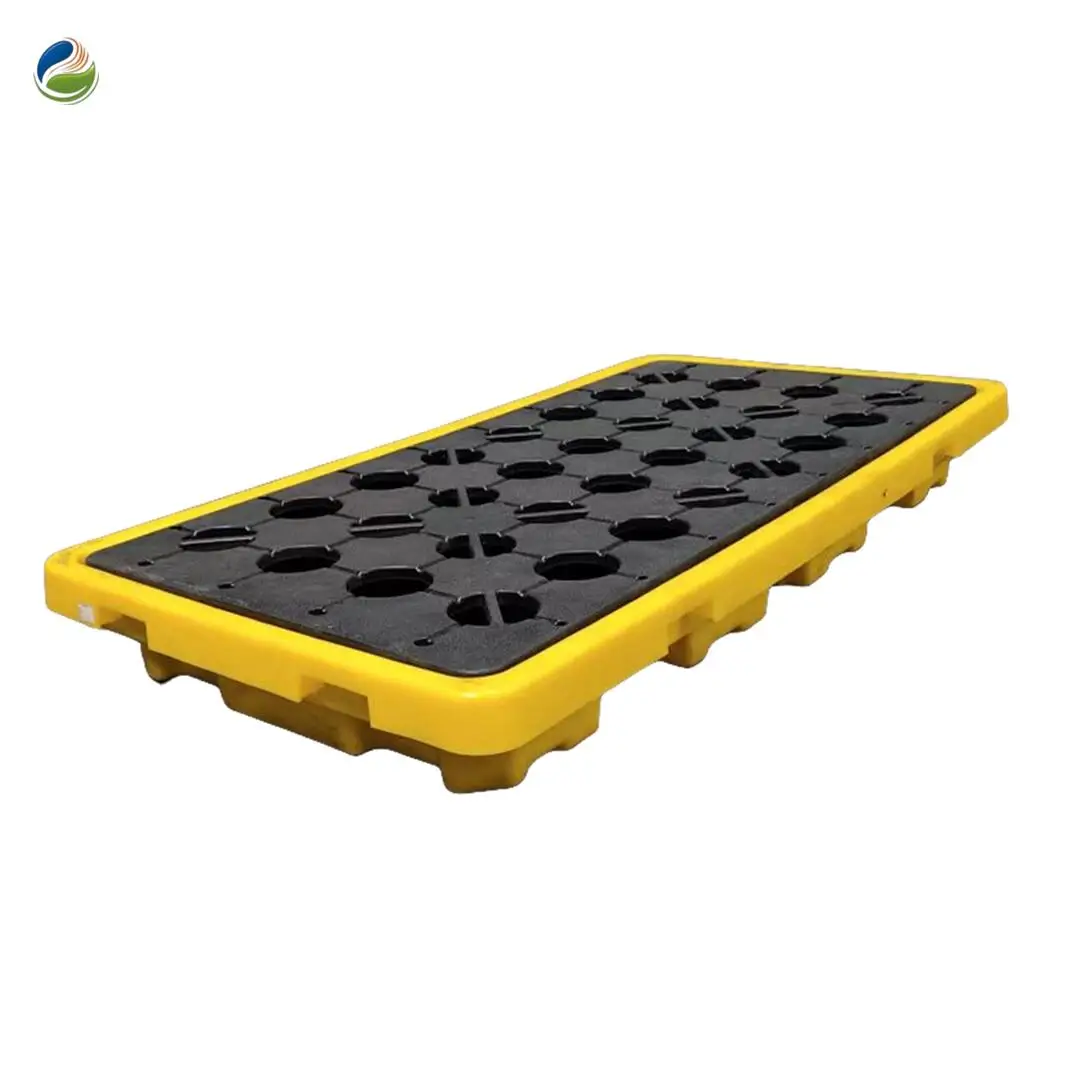 wholesale removable industrial safety hazardous Chemicals Modular plastic PE poly 4 drum oil spill pallet